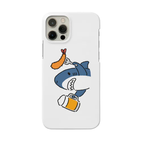 ビールとエビフライとサメ　色付き文字無し横向きVer.２ Smartphone Case