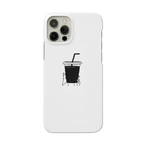 ブラックコーヒー持ってる手スマホケース Smartphone Case