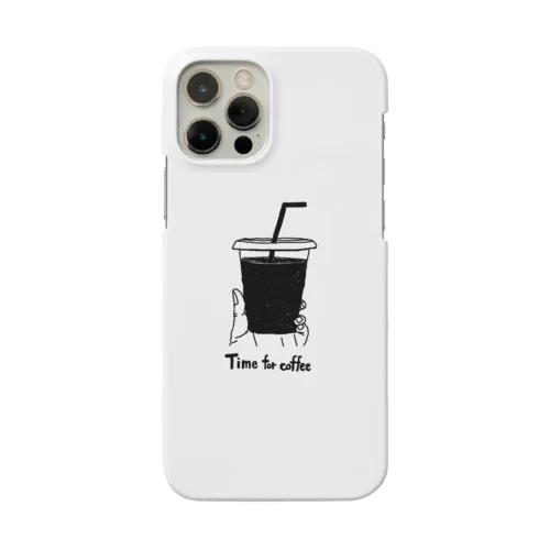 ブラックコーヒーと手、time for coffeeスマホケース Smartphone Case