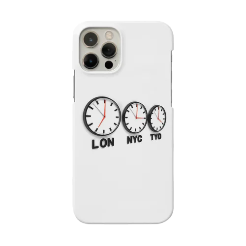 世界時計 時間大切  iPhone Smartphone Case