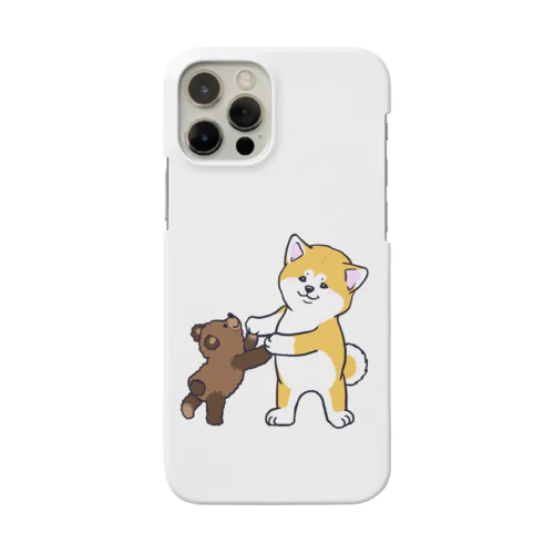 秋田犬とぬいぐるみクマさん Smartphone Case