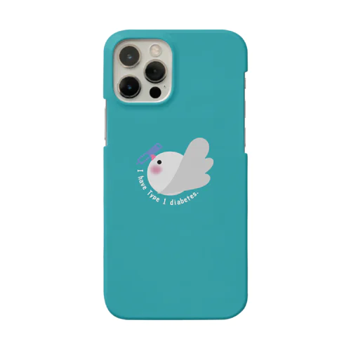 1型糖尿病文鳥デザインロゴマーク Ver.グリーン Smartphone Case