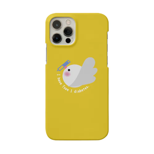 1型糖尿病文鳥デザインロゴマーク Ver.イエロー Smartphone Case