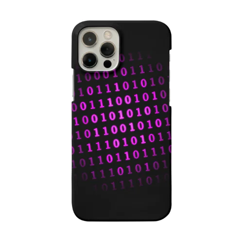 Binary Number phone case Purple スマホケース