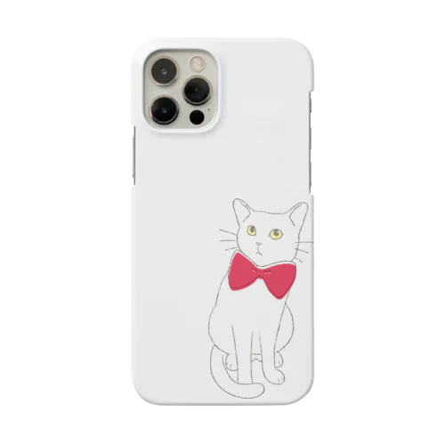 赤い蝶ネクタイのねこ（黄） Smartphone Case