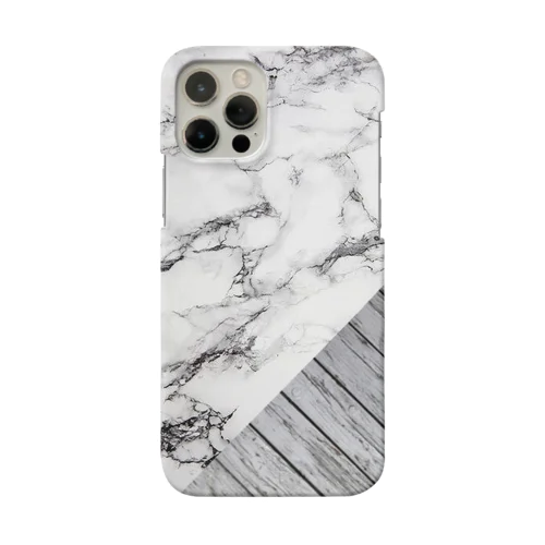 Inorganic_marble×wood Smartphone Case