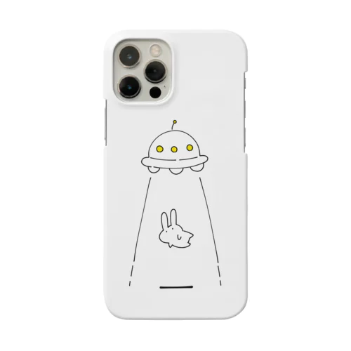 UFOにつれてかれるうさぎ/白 Smartphone Case