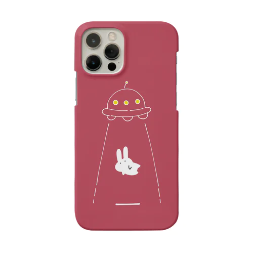 UFOにつれてかれるうさぎ/赤 Smartphone Case