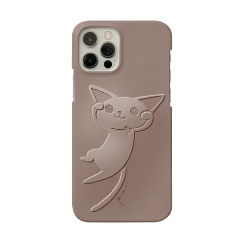 ミルクチョコレート色のLuckyCat Smartphone Case