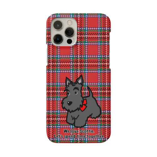 くろいぬリア【タータン】レッド Smartphone Case