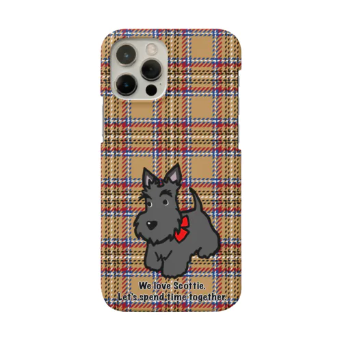 くろいぬリア【タータン】モカ Smartphone Case