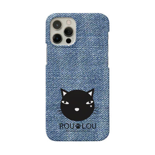   ROU LOU デニムプリント　スマホケース　ミネット Smartphone Case