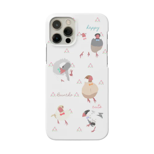 おしゃれ文鳥さん達のスマホケース Smartphone Case