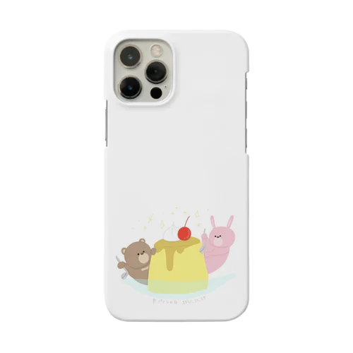 プリンを食べるクマとうさぎ Smartphone Case