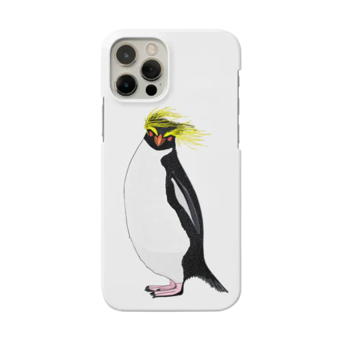 　風に吹かれるイワトビペンギンさん(文字無しバージョン Smartphone Case