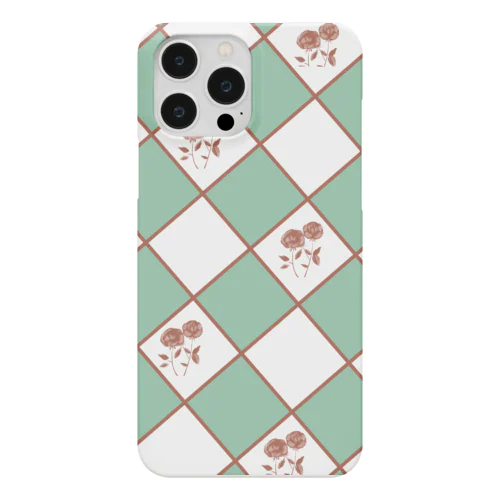 薔薇のライムグリーンタイル Smartphone Case