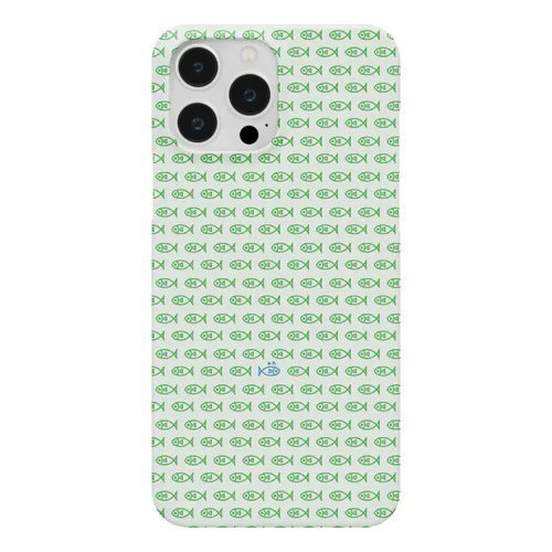 魚玉模様 グリーン Smartphone Case