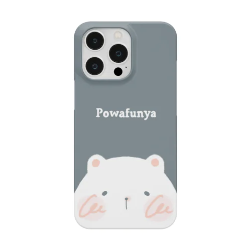 ぽわふにゃケース  紺色 Smartphone Case