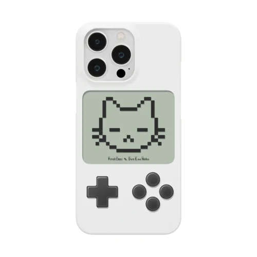 ドット絵の猫（液晶ボタン付・寝顔） Smartphone Case