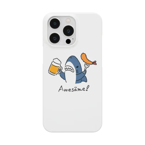 ビールとエビフライとサメ　色付きVer. Smartphone Case