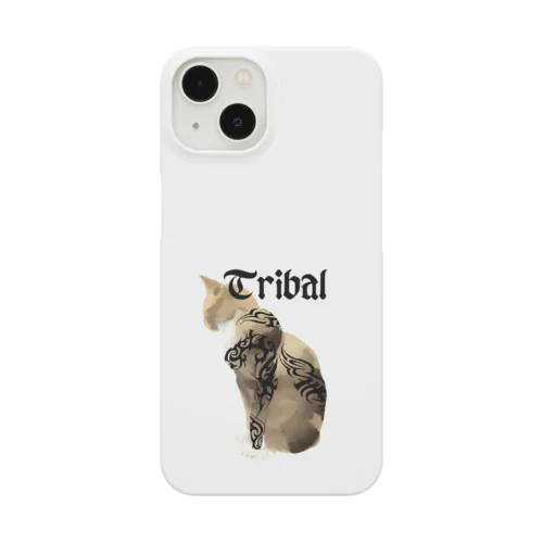 トライバルデザインのマッチョ猫 Smartphone Case