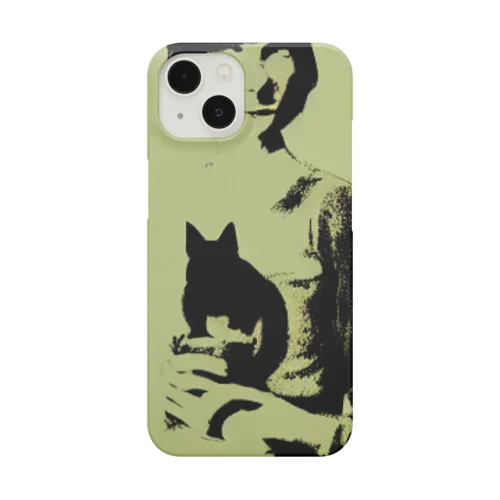 黒猫を愛する女性 Smartphone Case