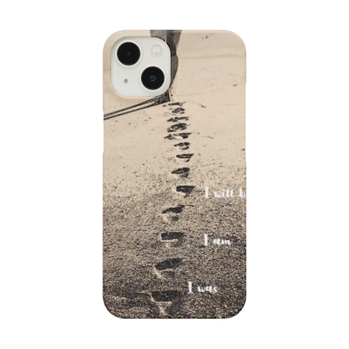 砂浜の上の足跡 - I was, I am, I will be Smartphone Case