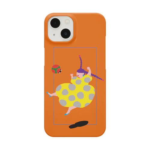水玉の女02_orange_スマホケース Smartphone Case