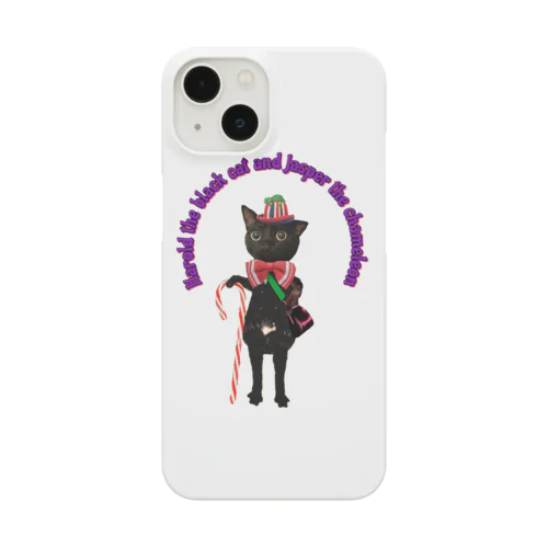 黒猫のハロルドとカメレオンのジャスパー Smartphone Case