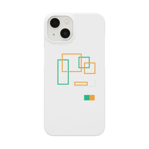 シンプルデザイン橙×ミディアムシーグリーン Smartphone Case