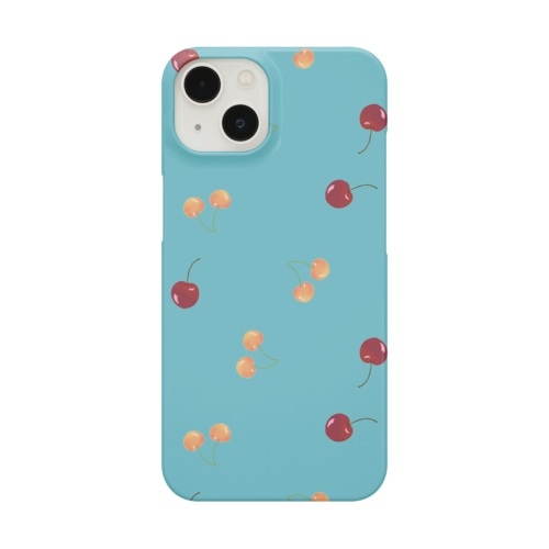 さくらんぼチェリー（青） Smartphone Case