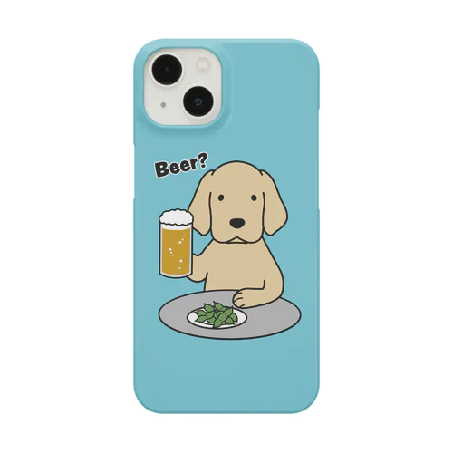 ビールと枝豆（青） Smartphone Case