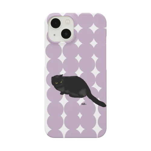 黒猫ちゃんとラベンダー丸 Smartphone Case