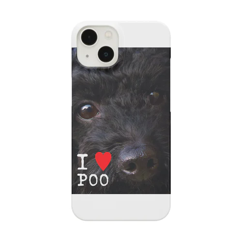 黒いトイプードル_I love poodle. Smartphone Case