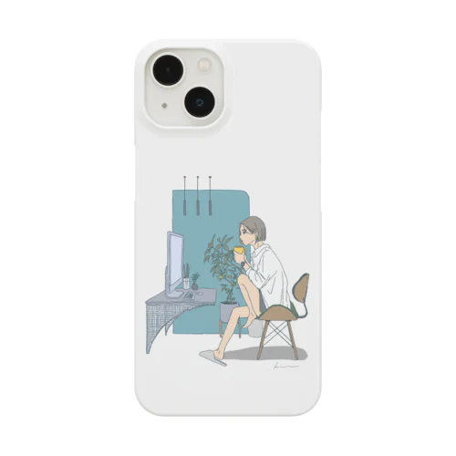 テレワーク女子。 Smartphone Case