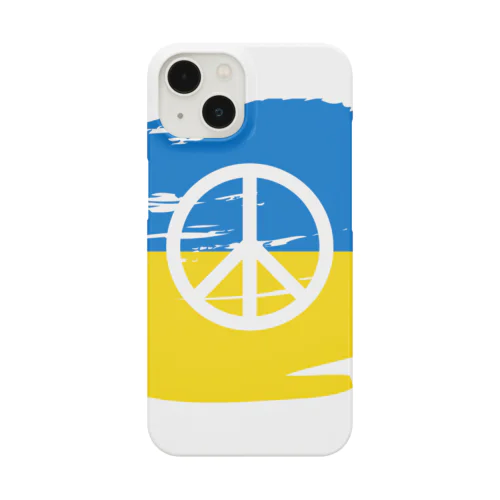 ペイントピースマーク（Peace symbol）ウクライナ色 Smartphone Case