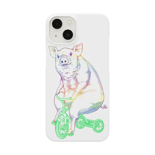 ブタさんon三輪車～レインボーバージョン～ Smartphone Case