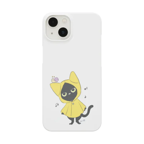 クロと雨の日のお友達 Smartphone Case