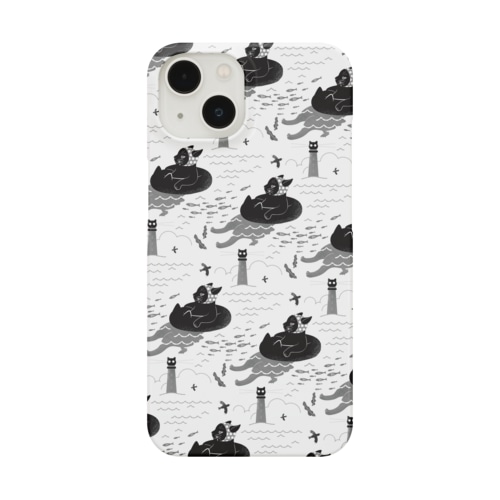 銀鉤舎  黒猫灯台 Smartphone Case