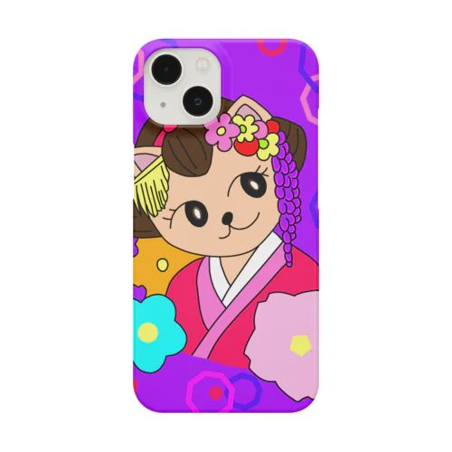 猫 舞妓さん 和柄 Smartphone Case