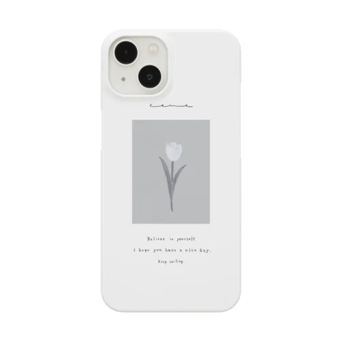 *sugar milk sherbet blue Tulip× white grayish green blue Smartphone Case