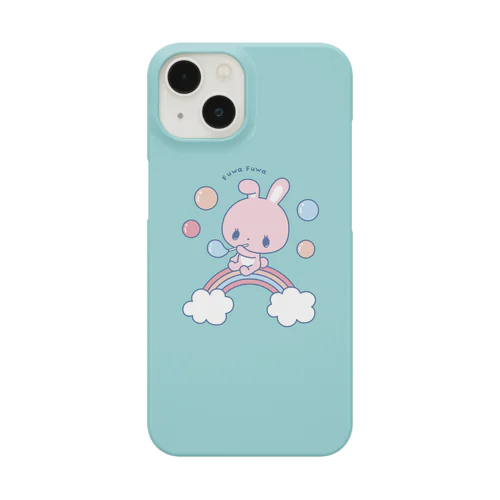 うさぎちゃん スマホケース ふわふわ ミント Smartphone Case