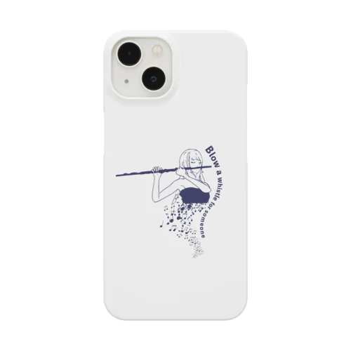 音符でできたフルートの少女 Smartphone Case