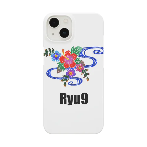 花柄紅型ふー Smartphone Case