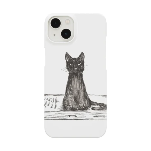 ふてくされた黒猫のスマホケース Smartphone Case