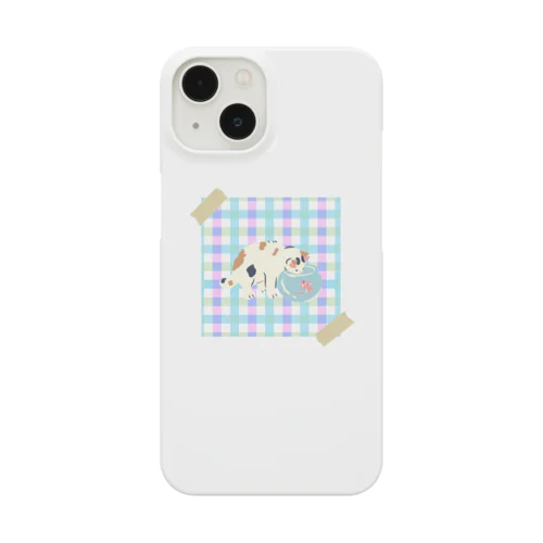 ねこあるある。ギンガムチェック Smartphone Case