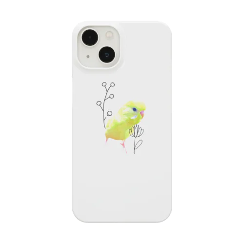 インコと花 Smartphone Case