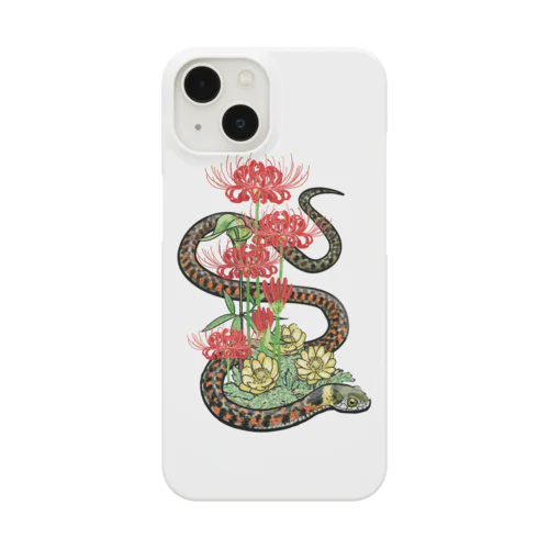 有毒動植綵絵  山楝蛇と彼岸花 Smartphone Case