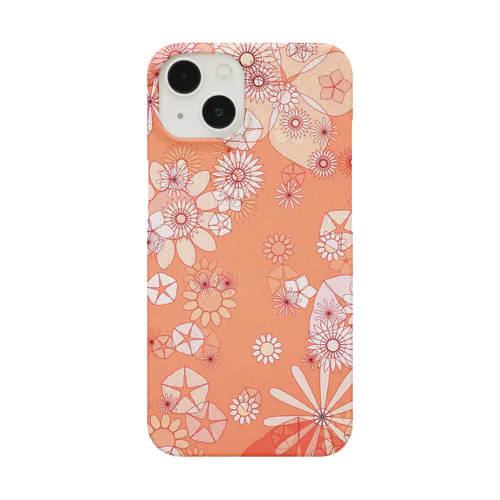 夏の花々　オレンジ Smartphone Case