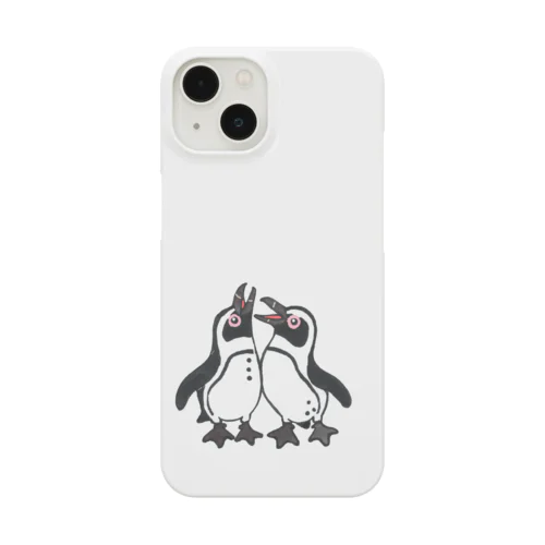 仲良く鳴き交わす🐧🐧 スマホケース